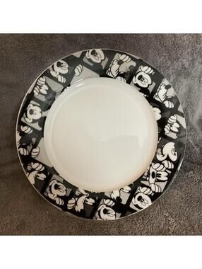 Disney Mickey Mouse Black and White Dinnerware Plate